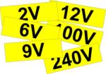  Voltnagyság jelölő sárga kismatricák