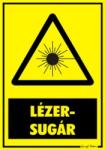  Lézersugár figyelmeztető tábla matrica