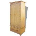 vidaXL Șifonier cu un sertar, 90 x 52 x 183 cm, lemn masiv de stejar (243188) Garderoba