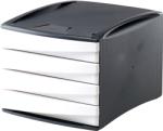 Fellowes Suport documente cu 4 sertare alb/negru, FELLOWES G2Desk Dulap arhivare