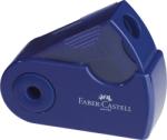 Faber-Castell Ascutitoare plastic simpla cu container rosie/albastra, FABER-CASTELL Sleeve-Mini