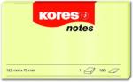 KORES Notes adeziv 75x125mm galben pal 100 file, KORES