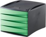 Fellowes Suport documente cu 4 sertare verde/negru, FELLOWES G2Desk Dulap arhivare