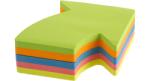 KORES Notes adeziv 70x70mm sageata 5 culori neon x 50 file, KORES