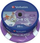 Verbatim DVD+R 8.5Gb 8x double layer 25 buc/cut, VERBATIM Wide Printable