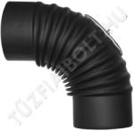 Alföldi-MAGYAR Füstcső könyök tisztítónyílással 120/90° fekete (V05FKT12090)