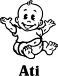  Baby boy in car (figurás, egyedi névvel) - autómatrica, autódekor