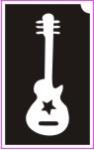  Gitár csillaggal (csss0026)