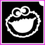  Sütiszörny fej, Cookie Monster (csss0376)