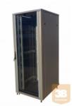 Xtech - 18U rack szekrény 600x600, Fekete, lapraszerelt (TO-18U66G7S)