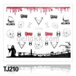  Körömmatrica TJ-210 (ezüst) Halloween