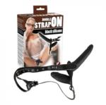  Felcsatolható, szilikon dildó-duó (fekete)