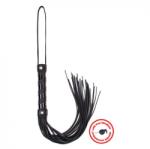 Angel Touch Whip black_black leather with blindfold