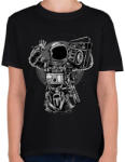 printfashion Űrhajós zenegép - Gyerek póló - Fekete