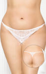 SoftLine alul nyitott szexis fehér csipke randi tanga XL-3XL EUR: 48-56