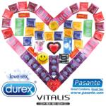Durex Luxus Maxi Csomag - 55 óvszer Durex, Pasante és Vitalis + síkosító + Rezgő gyűrű