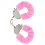ToyJoy Furry Fun Cuffs - Plüss fém bilincsek Rózsaszín