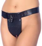 Rimba Chastity Belt with Two Holes In Crotch Padlock Included 7241 - Bőr Erényöv női M/L