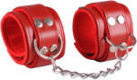 Dominate Me Leather Handcuffs D13 Red-Red