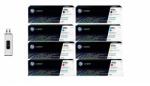 HP Pachet Cartuse Toner Original HP (410X) 2x CF410X Negru, 2x CF411X Cyan, 2x CF413X Magenta, 2x CF412X Galben, 43000 pagini si stick USB