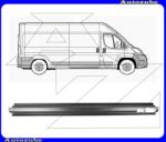 PEUGEOT BOXER 3 2006.07-2014.08 /250/ Küszöb jobb, tolóajtó alatti (141x12cm) (külső javítólemez) POTRYKUS P743112