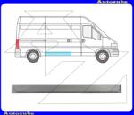 FIAT DUCATO 2 1994.03-2001.12 /230, 244/ Tolóajtó váz alsó rész "magasság: 10cm" (belső javítólemez) POTRYKUS V1747274