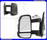 FIAT DUCATO 3 2006.07-2013.12 /250/ Visszapillantó tükör bal "KÖZÉPHOSSZÚ-karos" elektromos, fűthető-domború tükörlappal, hőmérős, fekete borítással, irányjelzővel (kar: 160mm) 20971043A1