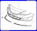 OPEL ASTRA J 2009.09-2012.08 /P10/ Első lökhárító alatti spoiler bal (koptató) /Gyári alkatrész/ (Egyedi rendelésre, NEM visszáruzható) 13300688