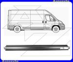 PEUGEOT BOXER 3 2006.07-2014.08 /250/ Küszöb jobb, tolóajtó alatti (141x12cm) (külső javítólemez) KLOKKERHOLM 2097002