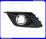 MAZDA 3 2013.04-2017.01 /BM/ Első lökhárító rács bal, fekete, ködlámpás, krómgyűrűvel NCA18-34141