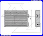 Mitsubishi COLT 3 1988.04-1992.02 /C5/ Fűtőradiátor 170x140x33 0621.3002