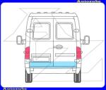 VW LT 1996.01-2005.12 /2D/ Hátsó ajtóborítás alsó rész jobb (magasság: 20cm) (külső javítólemez) POTRYKUS P149812M