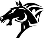  Lófejes 2 db plottervágott autós matrica applikáló fóliával