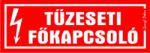  Tűzeseti főkapcsoló villámjellel kismatrica
