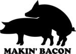  Makin bacon malackodás 2 db plottervágott autós matrica applikáló fóliával
