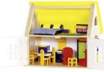 Goki Kétszintes Babaház Fa Bútorokkal