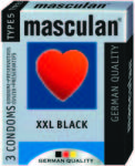 Masculan XXL Black fekete, nagyobb méretű óvszer 3 db