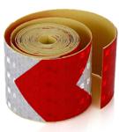  Fényvisszaverős Piros-fehér veszélyt jelölő öntapadós szalag