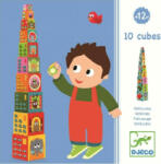 DJECO Toronyépítő kocka - állatok, autók (8508)