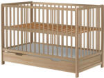 Hubners Patut Copii Din Lemn Hubners Dominic 120x60 Cm Natur Cu Sertar - bekid