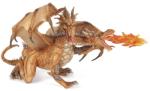 Papo Dragon Auriu Cu 2 Capete (38938) Figurina