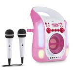 Auna Kara Illumina karaoke rendszer, CD, USB, MP3, LED fény show, 2x mikrofon, hordozható