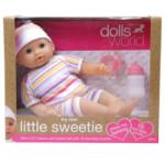 Dolls World Little Sweerie baba, 16 féle hangot adó, alvós szemű baba, kiegészítőkkel - 30 cm