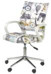 HM Scaun birou copii HM Ibis Paris, Ergonomic, Spatar curbat, Cadru Cromat, Stofa, Inaltime ajustabila, 100 Kg, Multicolor (00002236)