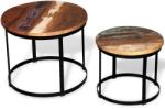 vidaXL Set măsuță cafea 2 piese 40cm/50cm lemn masiv reciclat rotund (244007) Masa de cafea
