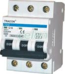 Tracon Electric Siguranţă automată, 3 poli, curba caracteristică D 6A, 6kA (3D-6)