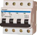 Tracon Electric Siguranţă automată, 4 poli, curba caracteristică D 32A, 6kA (4D-32)