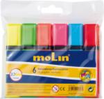 Molin Textmarker varf lat, 6 culori/set, MOLIN (ML-RTF240-06W)