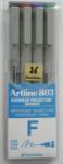 Artline OHP Non-Permanent marker ARTLINE 803, varf mediu - 0.5mm, 4 culori/set - (BK, RE, BL, GR) (EK-803/4W)