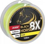 JAXON Fir textil JAXON BLACK HORSE PE 8X FLUO 125m 0.08mm Galben Fluo (ZJ-BHF008G)